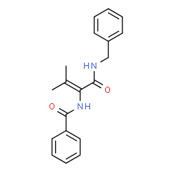 ChemSpider 2D Image | N-[1-(Benzylamino)-3-methyl-1-oxo-2-buten-2-yl]benzamide | C19H20N2O2