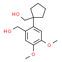 ChemSpider 2D Image | {2-[1-(Hydroxymethyl)cyclopentyl]-4,5-dimethoxyphenyl}methanol | C15H22O4