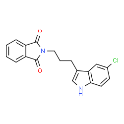 ChemSpider 2D Image | 2-[3-(5-Chloro-1H-indol-3-yl)-propyl]-isoindole-1,3-dione | C19H15ClN2O2