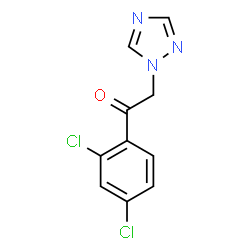 ChemSpider 2D Image | 1-(2,4-Dichlorophenyl)-2-(1H-1,2,4-triazol-1-yl)ethanone | C10H7Cl2N3O