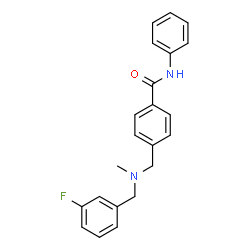 ChemSpider 2D Image | 4-{[(3-Fluorobenzyl)(methyl)amino]methyl}-N-phenylbenzamide | C22H21FN2O