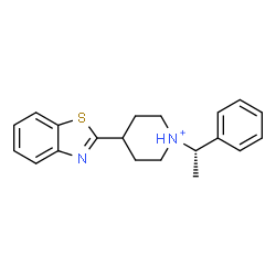 ChemSpider 2D Image | 4-(1,3-Benzothiazol-2-yl)-1-[(1S)-1-phenylethyl]piperidinium | C20H23N2S