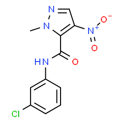ChemSpider 2D Image | N-(3-Chlorophenyl)-1-methyl-4-nitro-1H-pyrazole-5-carboxamide | C11H9ClN4O3