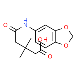 ChemSpider 2D Image | 4-(benzo[1,3]dioxol-5-ylcarbamoyl)-3,3-dimethylbutyric acid | C14H17NO5