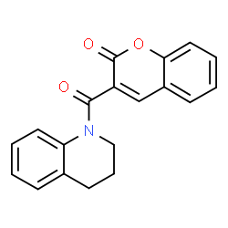 ChemSpider 2D Image | 3-(3,4-Dihydro-2H-quinoline-1-carbonyl)-chromen-2-one | C19H15NO3