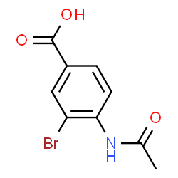 ChemSpider 2D Image | 4-Acetamido-3-bromobenzoic acid | C9H8BrNO3