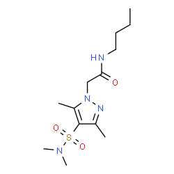 ChemSpider 2D Image | N-Butyl-2-[4-(dimethylsulfamoyl)-3,5-dimethyl-1H-pyrazol-1-yl]acetamide | C13H24N4O3S