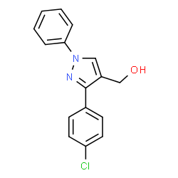 ChemSpider 2D Image | [3-(4-chlorophenyl)-1-phenylpyrazol-4-yl]methanol | C16H13ClN2O