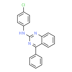 ChemSpider 2D Image | N-(4-Chlorophenyl)-4-phenyl-2-quinazolinamine | C20H14ClN3