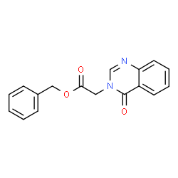 ChemSpider 2D Image | Benzyl (4-oxo-3(4H)-quinazolinyl)acetate | C17H14N2O3