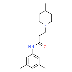 ChemSpider 2D Image | N-(3,5-Dimethylphenyl)-3-(4-methyl-1-piperidinyl)propanamide | C17H26N2O