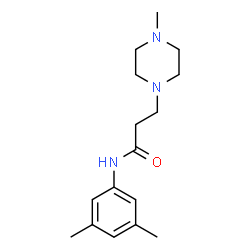 ChemSpider 2D Image | N-(3,5-Dimethylphenyl)-3-(4-methyl-1-piperazinyl)propanamide | C16H25N3O