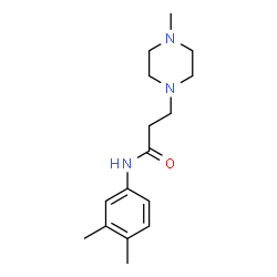 ChemSpider 2D Image | N-(3,4-Dimethylphenyl)-3-(4-methyl-1-piperazinyl)propanamide | C16H25N3O