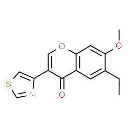 ChemSpider 2D Image | 6-Ethyl-7-methoxy-3-(1,3-thiazol-4-yl)-4H-chromen-4-one | C15H13NO3S