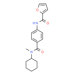 ChemSpider 2D Image | N-{4-[Cyclohexyl(methyl)carbamoyl]phenyl}-2-furamide | C19H22N2O3