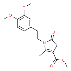 ChemSpider 2D Image | Methyl 1-[2-(3,4-dimethoxyphenyl)ethyl]-2-methyl-5-oxo-4,5-dihydro-1H-pyrrole-3-carboxylate | C17H21NO5