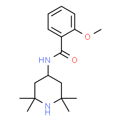 ChemSpider 2D Image | 2-Methoxy-N-(2,2,6,6-tetramethyl-4-piperidinyl)benzamide | C17H26N2O2