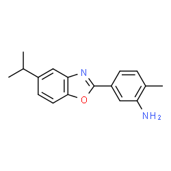 ChemSpider 2D Image | 5-(5-Isopropyl-1,3-benzoxazol-2-yl)-2-methylaniline | C17H18N2O