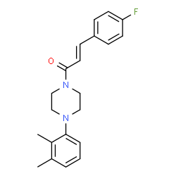 ChemSpider 2D Image | (2E)-1-[4-(2,3-Dimethylphenyl)-1-piperazinyl]-3-(4-fluorophenyl)-2-propen-1-one | C21H23FN2O
