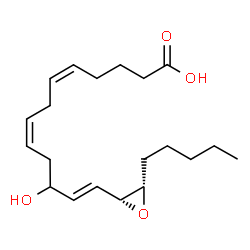 ChemSpider 2D Image | (5Z,8Z,12E)-11-Hydroxy-13-[(2R,3S)-3-pentyl-2-oxiranyl]-5,8,12-tridecatrienoic acid | C20H32O4