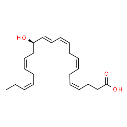 ChemSpider 2D Image | (4Z,7Z,10Z,12E,14R,16Z,19Z)-14-Hydroxy-4,7,10,12,16,19-docosahexaenoic acid | C22H32O3