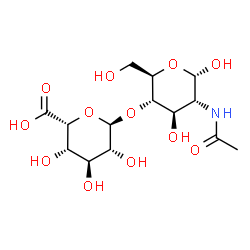 ChemSpider 2D Image | 2-Acetamido-2-deoxy-4-O-alpha-L-idopyranuronosyl-alpha-D-glucopyranose | C14H23NO12