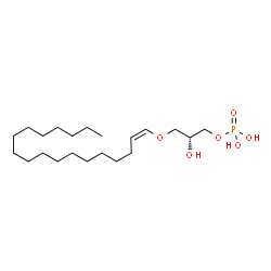 ChemSpider 2D Image | (2R)-2-Hydroxy-3-[(1Z)-1-octadecen-1-yloxy]propyl dihydrogen phosphate | C21H43O6P