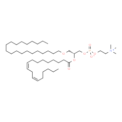 ChemSpider 2D Image | (2R)-3-(Icosyloxy)-2-[(9Z,12Z)-9,12-octadecadienoyloxy]propyl 2-(trimethylammonio)ethyl phosphate | C46H90NO7P