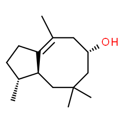 ChemSpider 2D Image | (1R,3aZ,6R,9aS)-1,4,8,8-Tetramethyl-2,3,5,6,7,8,9,9a-octahydro-1H-cyclopenta[8]annulen-6-ol | C15H26O