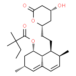 ChemSpider 2D Image | (1S,3R,7S,8S,8aR)-8-{2-[(2S,4R)-4-Hydroxy-6-oxotetrahydro-2H-pyran-2-yl]ethyl}-3,7-dimethyl-1,2,3,7,8,8a-hexahydro-1-naphthalenyl 2,2-dimethylbutanoate | C25H38O5