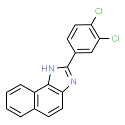 ChemSpider 2D Image | 2-(3,4-Dichlorophenyl)-1H-naphtho[1,2-d]imidazole | C17H10Cl2N2