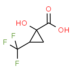 ChemSpider 2D Image | 1-Hydroxy-2-(trifluoromethyl)cyclopropanecarboxylic acid | C5H5F3O3