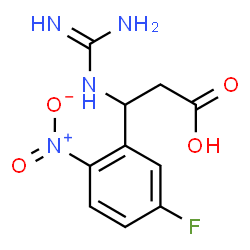 ChemSpider 2D Image | 3-Carbamimidamido-3-(5-fluoro-2-nitrophenyl)propanoic acid | C10H11FN4O4