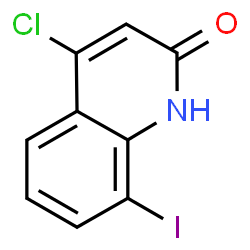 ChemSpider 2D Image | 4-Chloro-8-iodo-2(1H)-quinolinone | C9H5ClINO