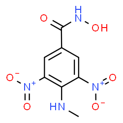 ChemSpider 2D Image | N-Hydroxy-4-(methylamino)-3,5-dinitrobenzamide | C8H8N4O6