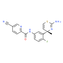 ChemSpider 2D Image | atabecestat | C18H14FN5OS