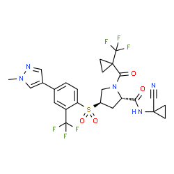 ChemSpider 2D Image | petesicatib | C25H23F6N5O4S