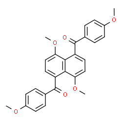 ChemSpider 2D Image | (4,8-Dimethoxy-1,5-naphthalenediyl)bis[(4-methoxyphenyl)methanone] | C28H24O6