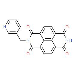 ChemSpider 2D Image | 2-(3-Pyridinylmethyl)benzo[lmn][3,8]phenanthroline-1,3,6,8(2H,7H)-tetrone | C20H11N3O4