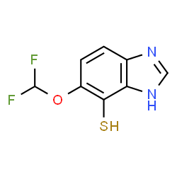 ChemSpider 2D Image | 6-(Difluoromethoxy)-1H-benzimidazole-7-thiol | C8H6F2N2OS