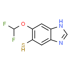 ChemSpider 2D Image | 6-(Difluoromethoxy)-1H-benzimidazole-5-thiol | C8H6F2N2OS