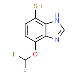 ChemSpider 2D Image | 4-(Difluoromethoxy)-1H-benzimidazole-7-thiol | C8H6F2N2OS