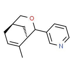 ChemSpider 2D Image | 3-[(5R)-8-Methyl-3-oxabicyclo[3.3.1]non-7-en-2-yl]pyridine | C14H17NO