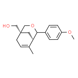 ChemSpider 2D Image | [(1R)-4-(4-Methoxyphenyl)-6-methyl-3-oxabicyclo[3.3.1]non-6-en-1-yl]methanol | C17H22O3