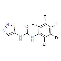 ChemSpider 2D Image | 1-(~2~H_5_)Phenyl-3-(1,2,3-thiadiazol-5-yl)urea | C9H3D5N4OS