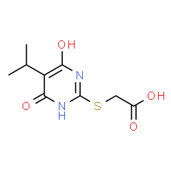 ChemSpider 2D Image | [(4-hydroxy-5-isopropyl-6-oxo-3H-pyrimidin-2-yl)sulfanyl]acetic acid | C9H12N2O4S
