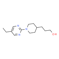 ChemSpider 2D Image | 3-(1-(5-ethylpyrimidin-2-yl)piperidin-4-yl)propan-1-ol | C14H23N3O