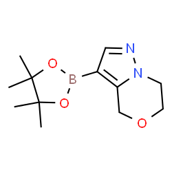 ChemSpider 2D Image | 3-(4,4,5,5-Tetramethyl-1,3,2-dioxaborolan-2-yl)-6,7-dihydro-4H-pyrazolo[5,1-c][1,4]oxazine | C12H19BN2O3