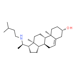 ChemSpider 2D Image | (3beta,20R)-20-[(3-Methylbutyl)amino]pregn-5-en-3-ol | C26H45NO