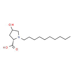 ChemSpider 2D Image | 1-Decyl-4-hydroxy-L-proline | C15H29NO3